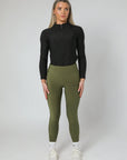 Leggings d'équitation Thermal Performance à fond intégral (Hunter Green)