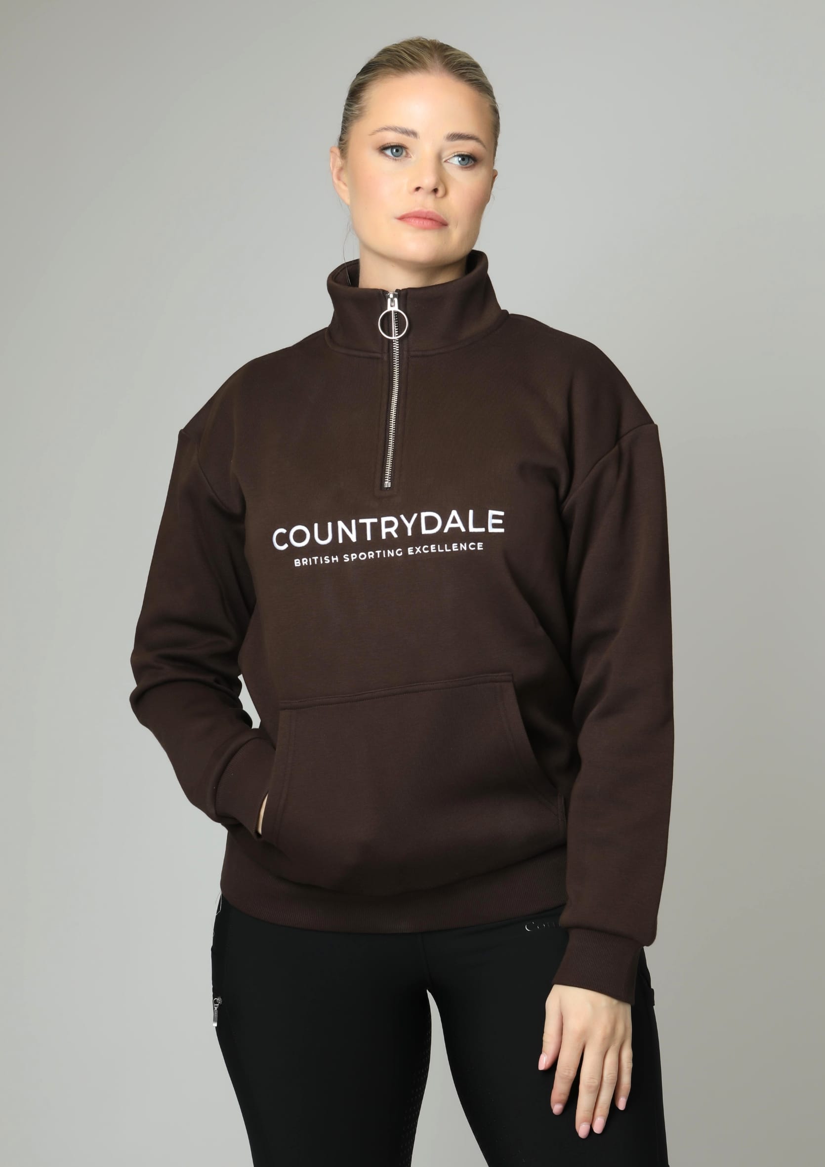 Kensington Quarter Zip Jumper (Brown)