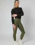Leggings d'équitation Thermal Performance à fond intégral (Hunter Green)