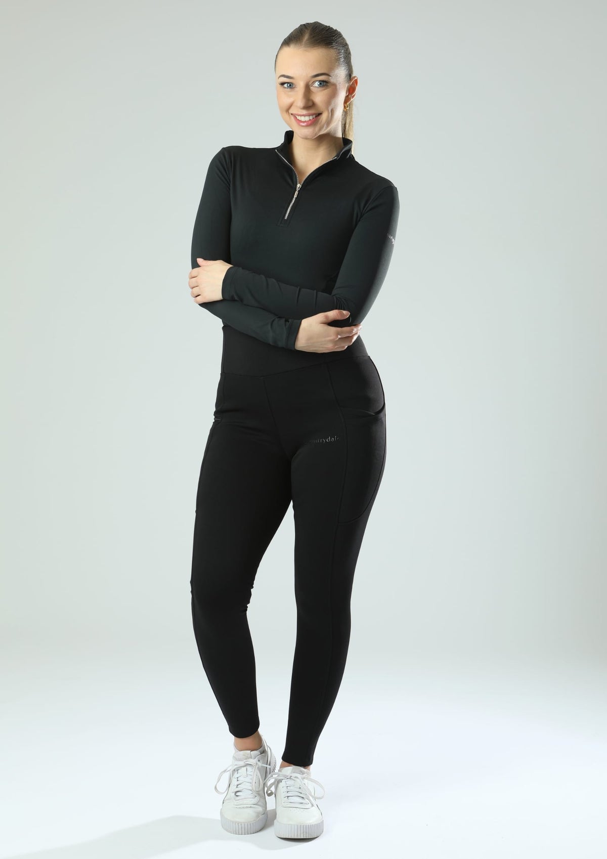 ThermoDry No-Grip Riding Leggings (Black)