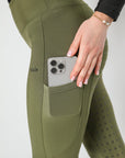 Leggings d'équitation Thermal Performance à fond intégral (Hunter Green)